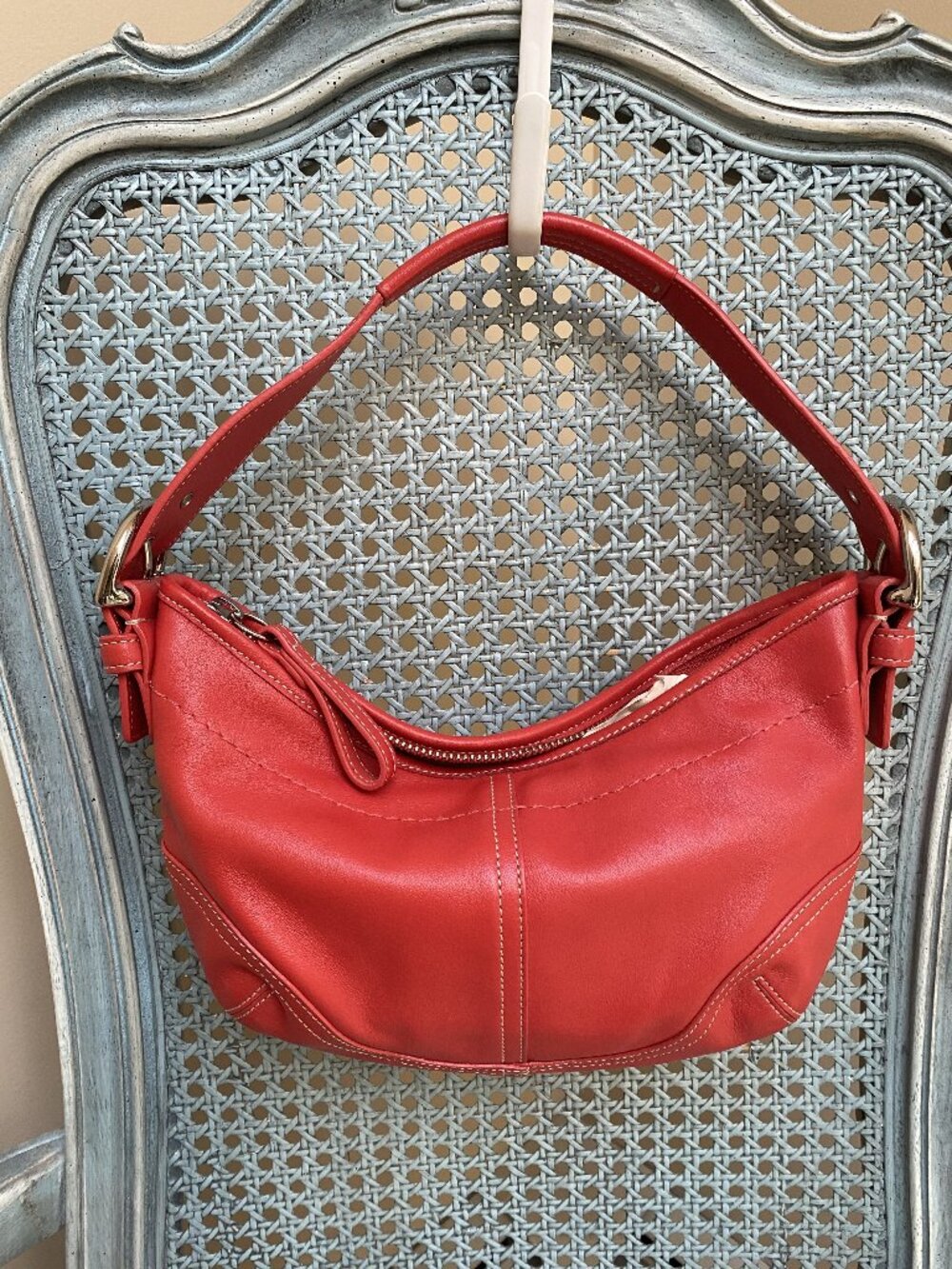 Vintage Coach Small Leather Hobo